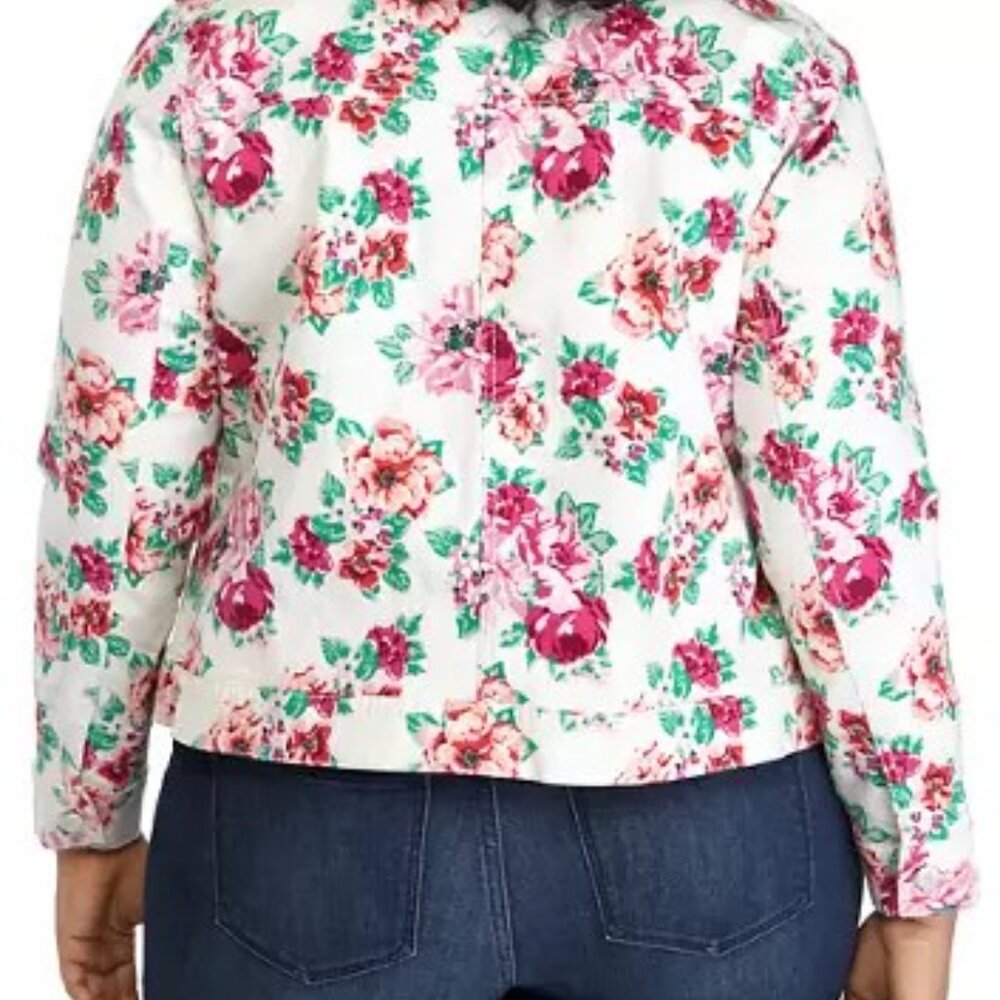 EUC Floral Denim Jacket - 2X - Picture 2 of 13